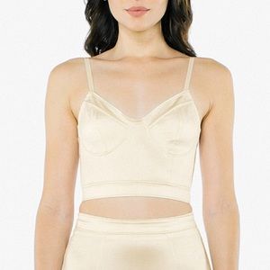 American Apparel Disco Bralette in Pearl small